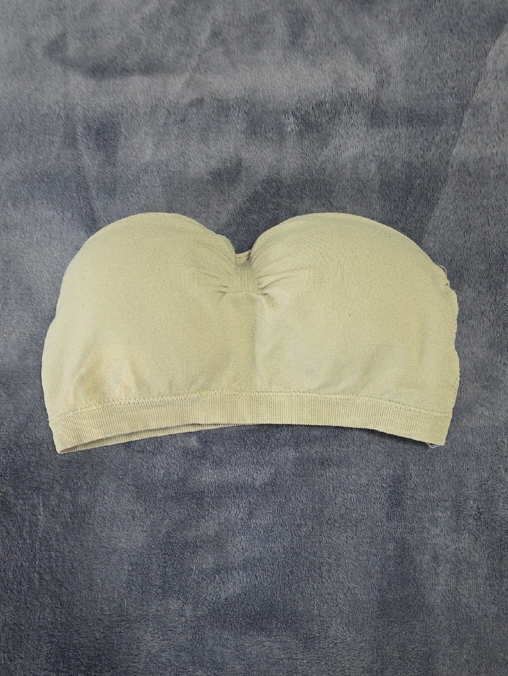 Derek Heart Olive Green Strapless Seamless Bandeau